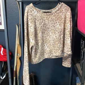 New without tags cheetah print cropped sweater size s